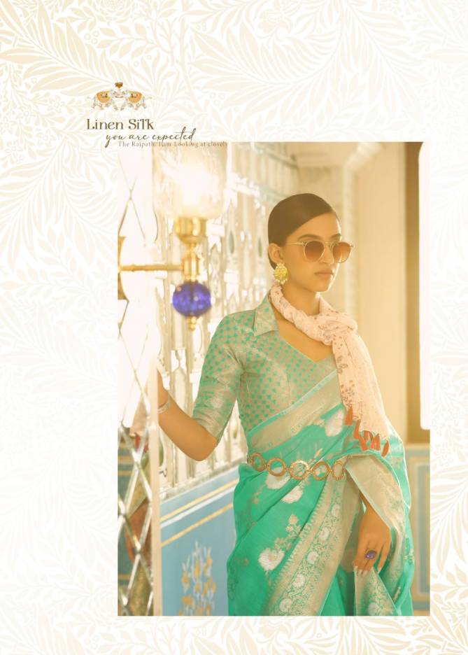Rajpath Allin Linen Fancy Heavy Designer Exclusive Wear Weaving Saree Collection